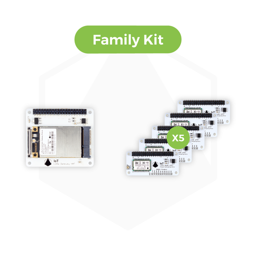 IoT LoRa Family Kit - 10 x IoT micro:bit LoRa Node pHAT and 1 x IoT LoRa Gateway HAT for Raspberry Pi