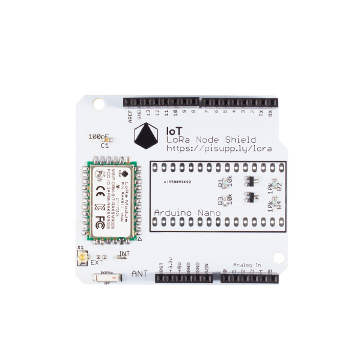 IoT LoRa Node Shield for Arduino (868MHz/915MHz)