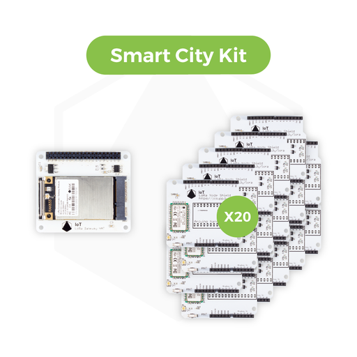 IoT LoRa Smart City Kit - 20 x IoT LoRa Node Shield and 1 x IoT LoRa Gateway HAT