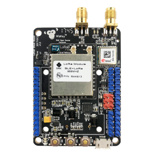 RAK815 Hybrid Location Tracker (RAK813 breakout board) with LoRa / LoRaWAN, Bluetooth 5.0 Beacon, GPS, Sensors and LCD