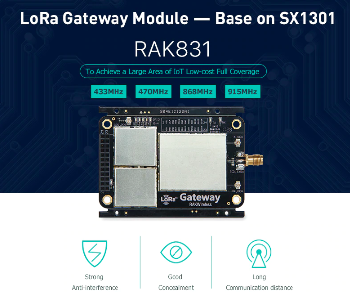 RAK831 and FT2232H Lora Gateway Concentrator Module based on SX1301
