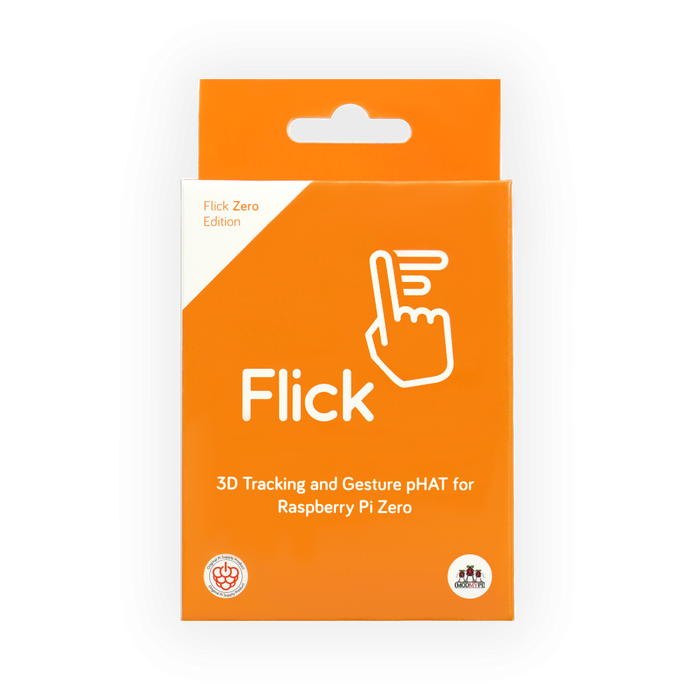 Flick Zero - 3D Tracking & Gesture pHAT for Raspberry Pi Zero